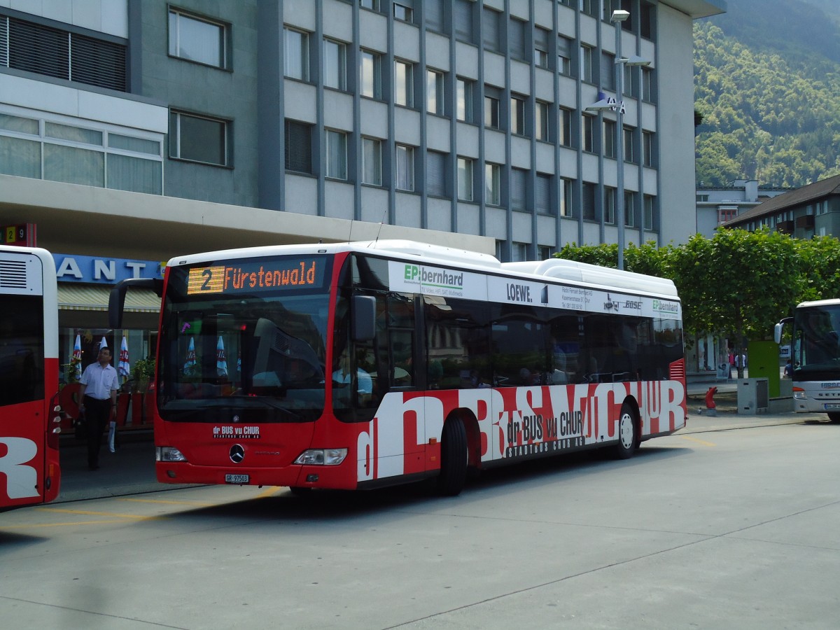 (145'227) - SBC Chur - Nr. 3/GR 97'503 - Mercedes am 17. Juni 2013 beim Bahnhof Chur