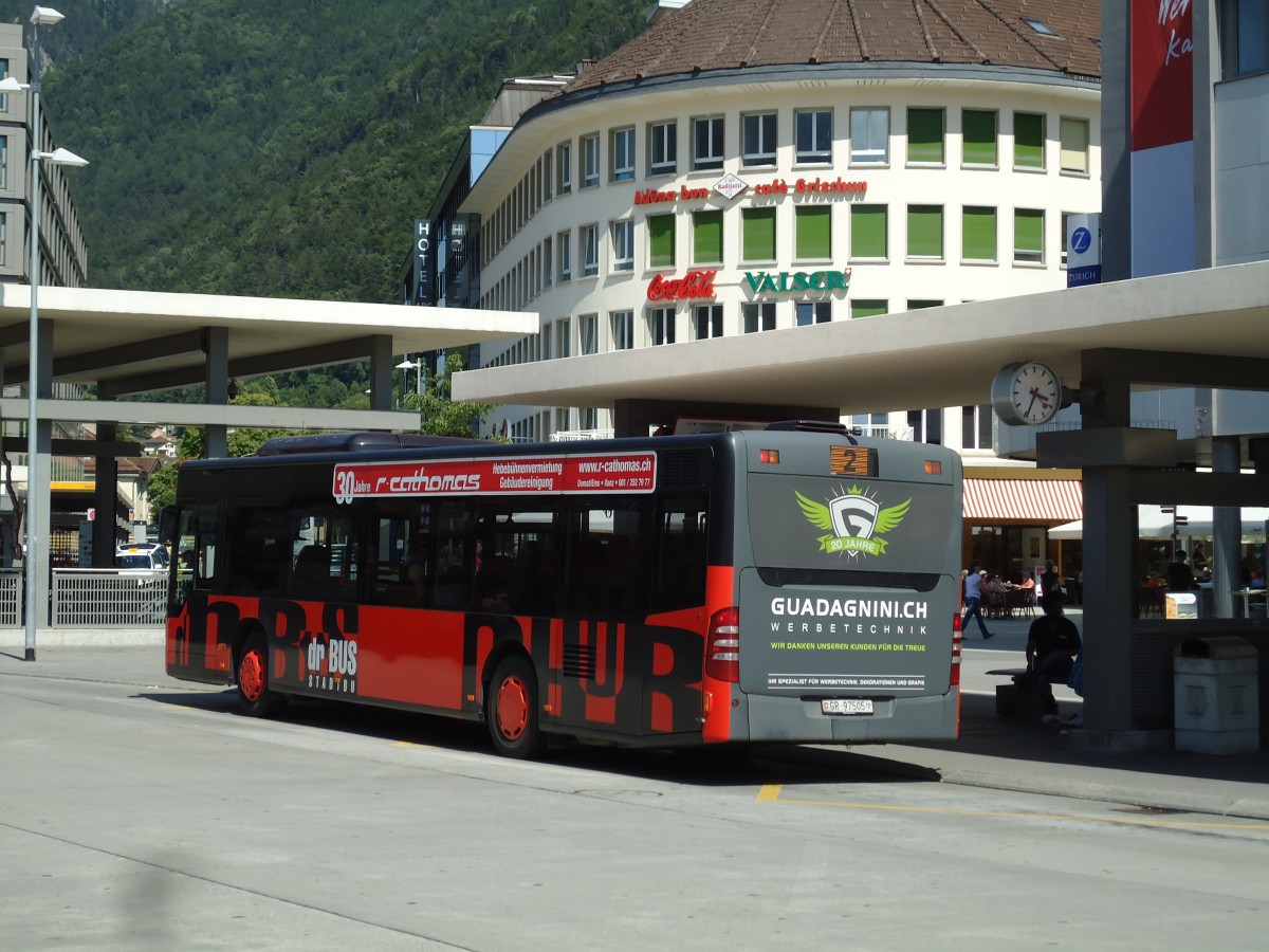 (145'262) - SBC Chur - Nr. 5/GR 97'505 - Mercedes am 17. Juni 2013 beim Bahnhof Chur