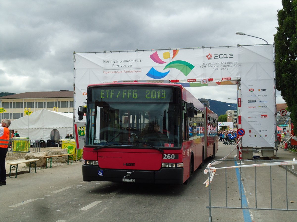 (145'457) - Bernmobil, Bern - Nr. 260/BE 572'260 - Volvo/Hess am 23. Juni 2013 in Nidau, ETF