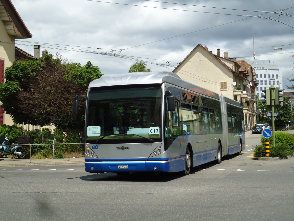 (145'492) - VMCV Clarens - Nr. 60/VD 1360 - Van Hool am 23. Juni 2013 in Biel, Lndtestrasse