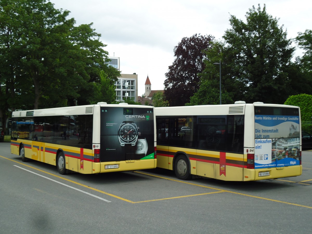 (145'595) - STI Thun - Nr. 99/BE 577'099 - MAN am 4. Juli 2013 bei der Schifflndte Thun