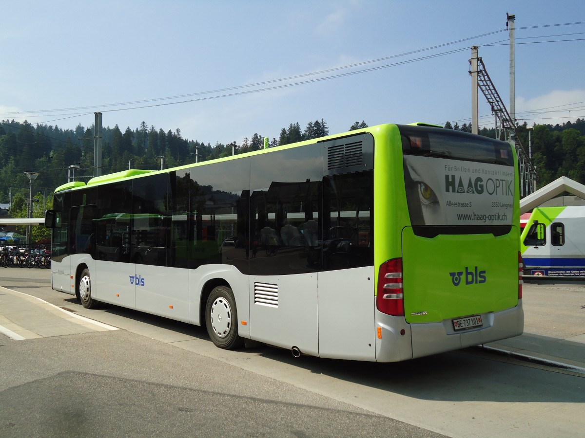 (145'661) - Busland, Burgdorf - Nr. 101/BE 737'101 - Mercedes am 8. Juli 2013 beim Bahnhof Langnau