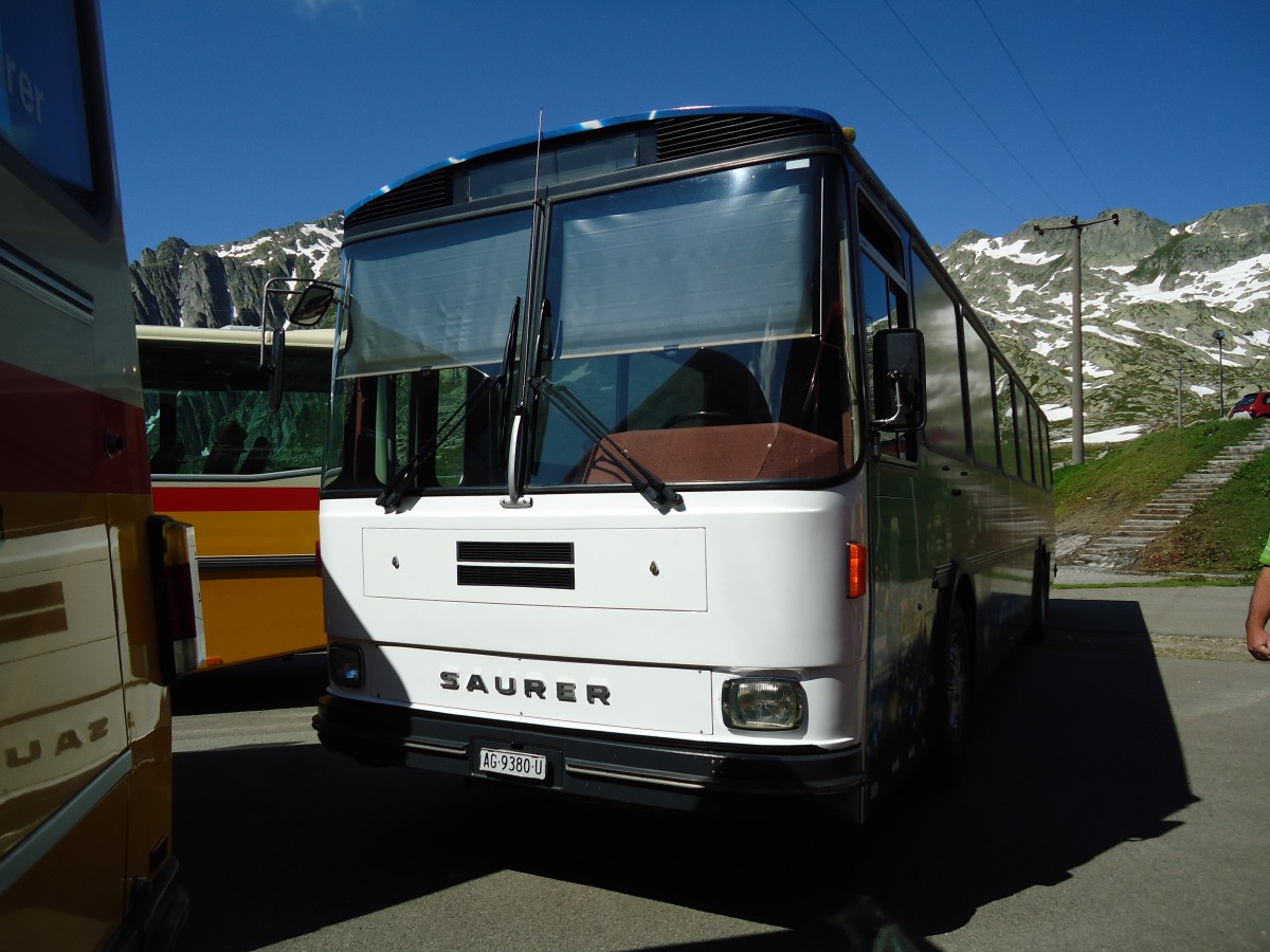 (145'838) - Gloor, Staufen - AG 9380 U - Saurer/Hess (ex ALMAT, Tagelswangen; ex P 26'516) am 20. Juli 2013 in Gotthard, Passhhe