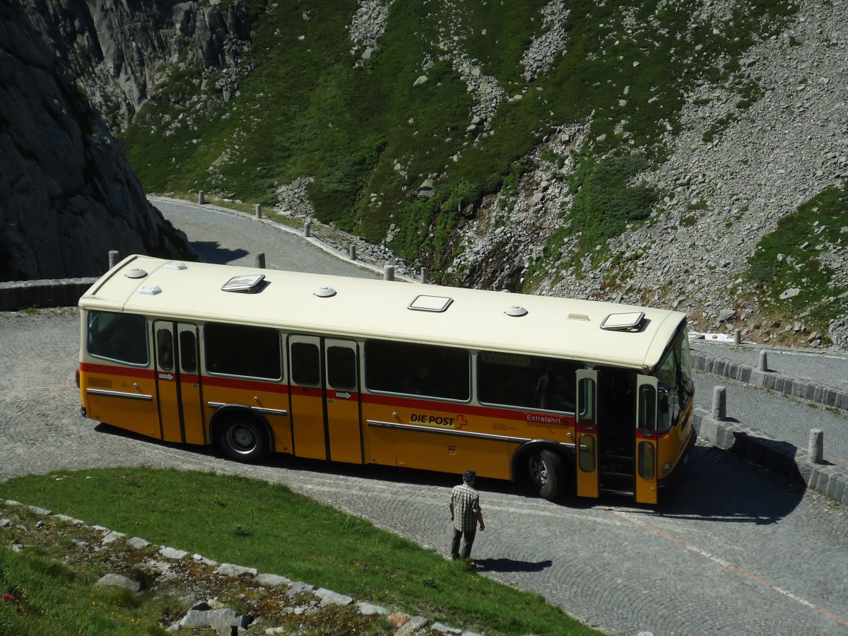 (145'864) - Gautschi, Suhr - AG 6835 - Saurer/Tscher (ex Ltscher, Neuheim Nr. 200; ex Cartek, Regensdorf; ex P 25'822) am 20. Juli 2013 in Gotthard, Alte Tremolastrasse