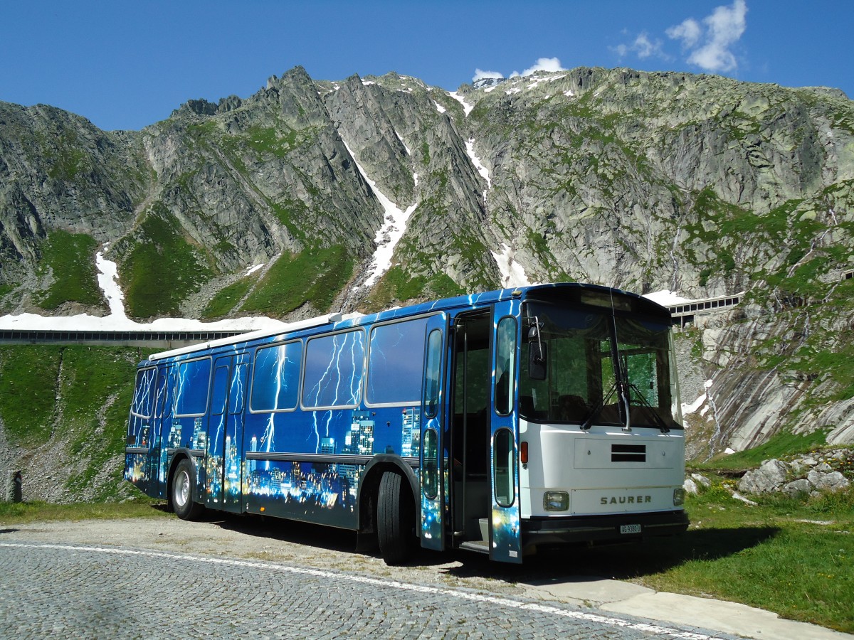 (145'883) - Gloor, Staufen - AG 9380 U - Saurer/Hess (ex ALMAT, Tagelswangen; ex P 26'516) am 20. Juli 2013 in Gotthard, Alte Tremolastrasse