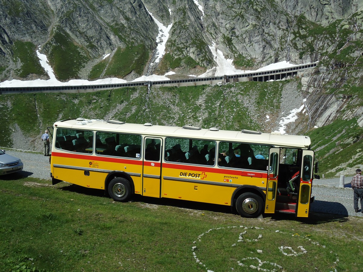 (145'884) - Fssler, Unteriberg - Nr. 6/SZ 5232 - Saurer/R&J (ex Schrch, Gutenburg Nr. 6; ex P 24'358) am 20. Juli 2013 in Gotthard, Alte Tremolastrasse