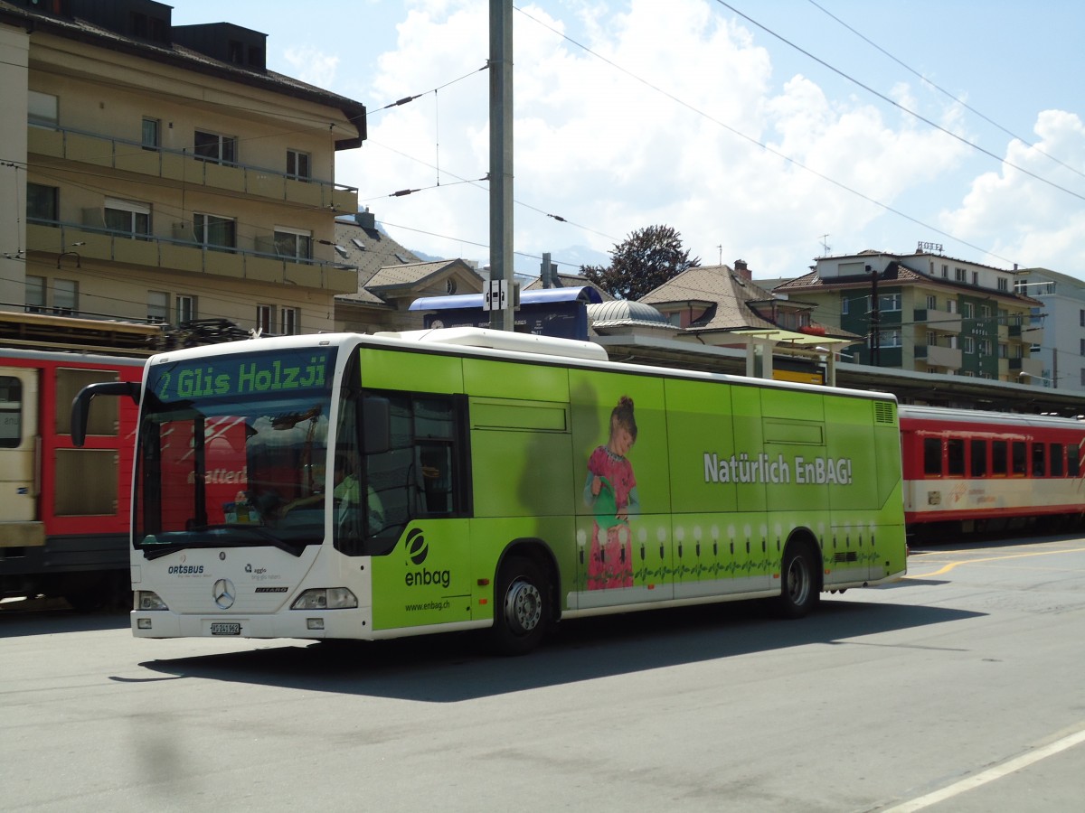 (146'265) - PostAuto Wallis - VS 241'962 - Mercedes am 5. August 2013 beim Bahnhof Brig