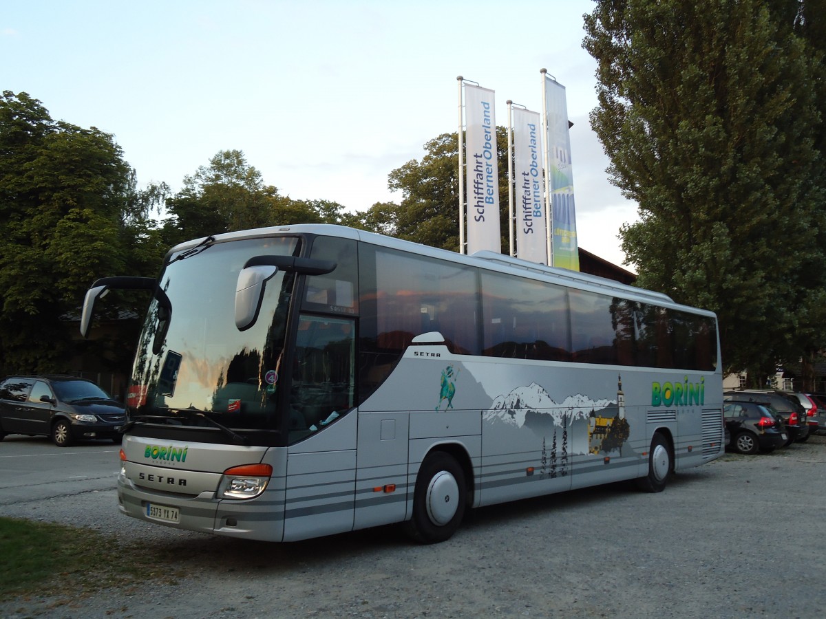 (146'303) - Aus Frankreich: Borini, Megve - 5373 YX 74 - Setra am 15. August 2013 in Thun, Lachenwiese