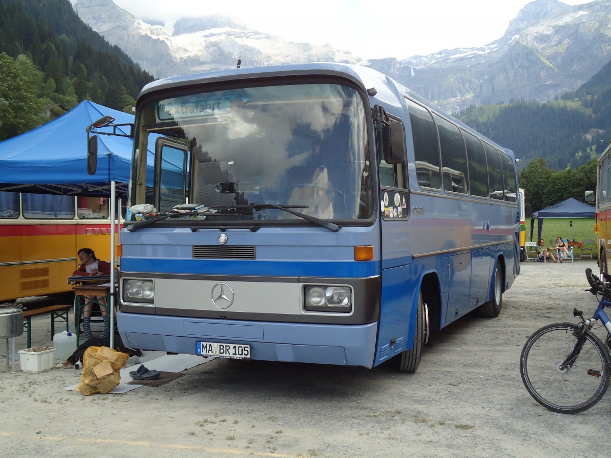 (146'372) - Aus Deutschland: ??? - MA-BR 105 - Mercedes (ex Steiner, CH-Niedergesteln) am 17. August 2013 in Lenk, Metschbahnen