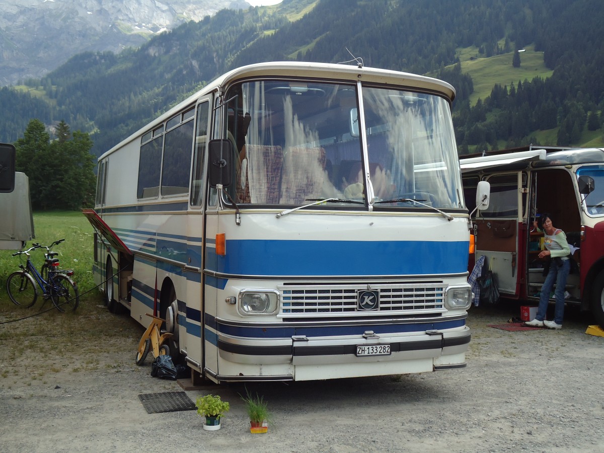 (146'388) - Meier, Dietikon - ZH 133'282 - Setra (ex Geiger, Adelboden Nr. 1; ex Schelbert, Unteriberg) am 17. August 2013 in Lenk, Metschbahnen