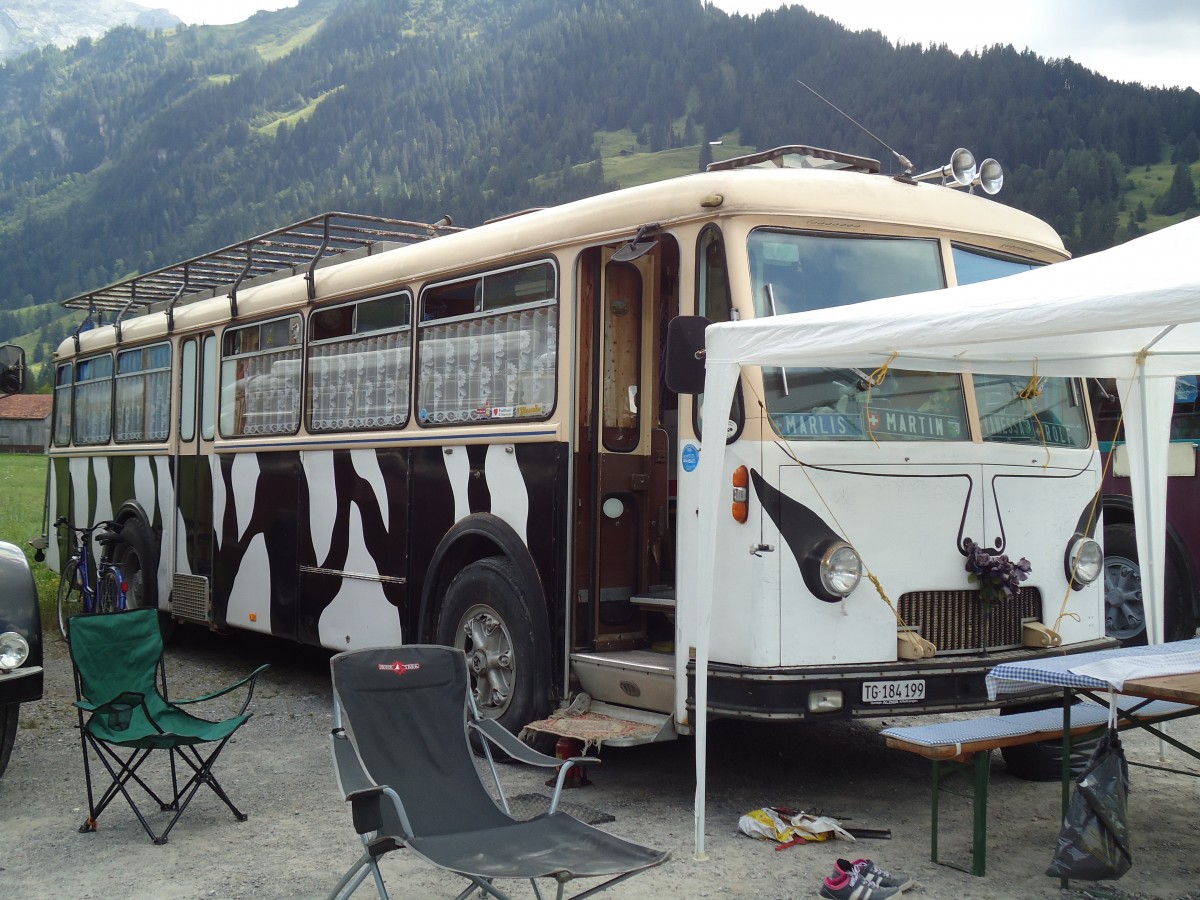 (146'391) - Kndig, Affeltrangen - TG 184'199 - FBW/R&J (ex P 25'505; ex P 22'304) am 17. August 2013 in Lenk, Metschbahnen