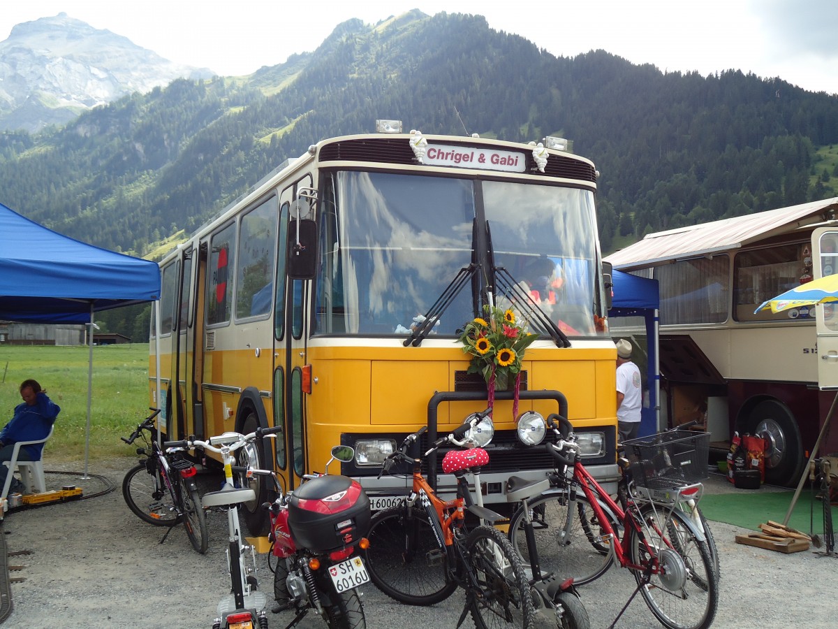 (146'393) - Oberhnsli, Thayngen - SH 60'062 U - FBW/Tscher (ex Bus-Halter, Wil Nr. 9) am 17. August 2013 in Lenk, Metschbahnen