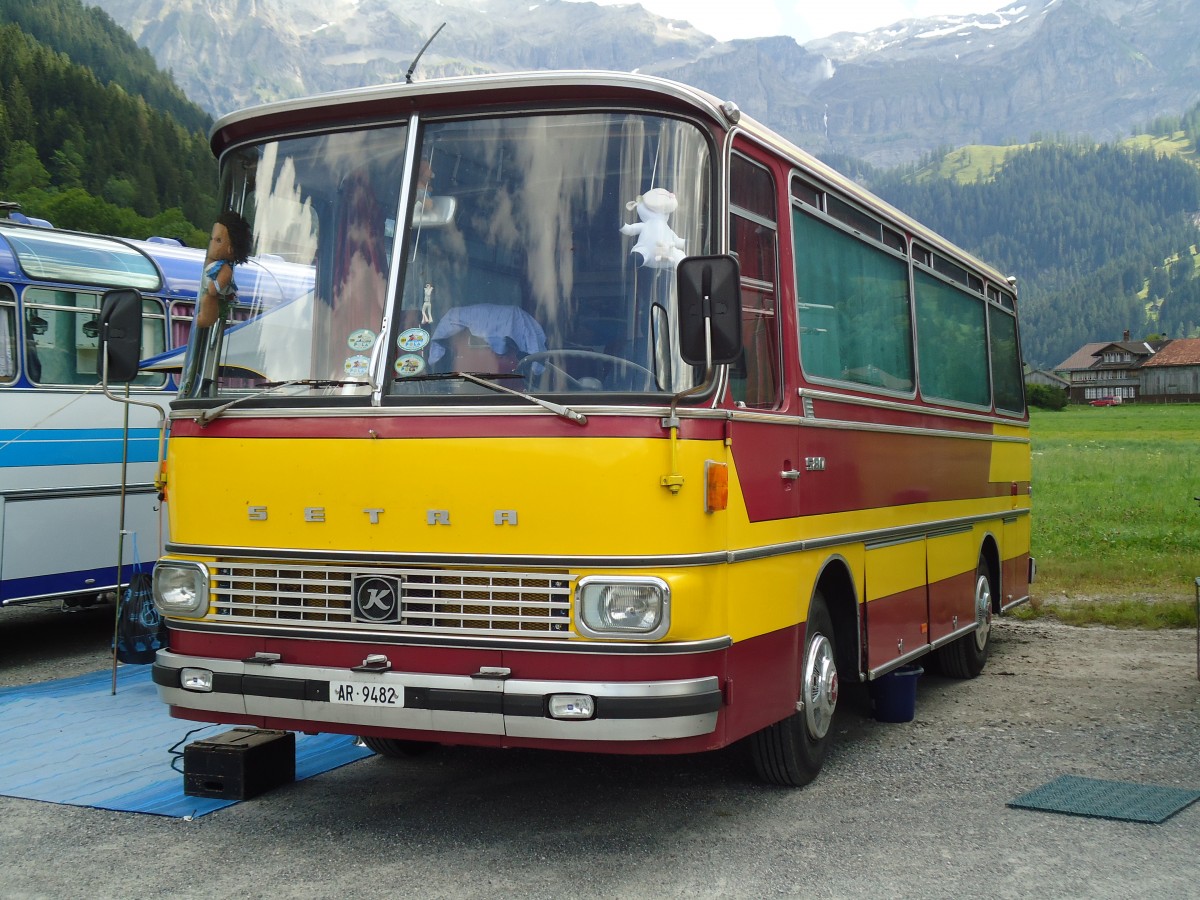 (146'398) - Lutz, Heiden - AR 9482 - Setra am 17. August 2013 in Lenk, Metschbahnen