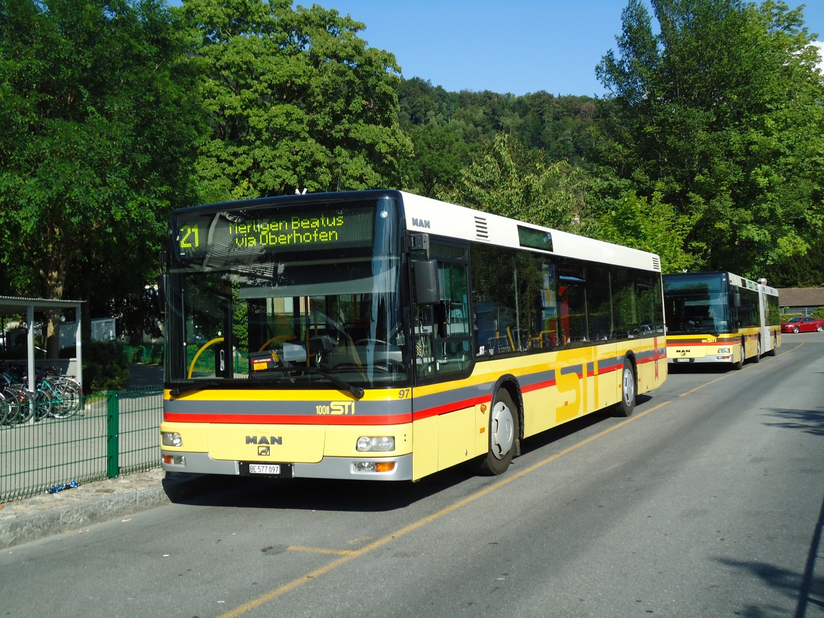 (146'406) - STI Thun - Nr. 97/BE 577'097 - MAN am 17. August 2013 bei der Schifflndte Thun