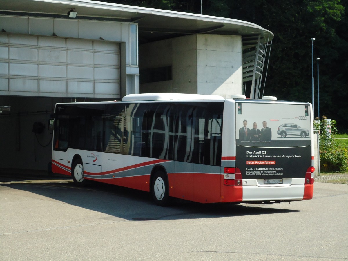 (146'778) - ASm Langenthal - Nr. 41/BE 39'559 - MAN am 31. August 2013 in Wangen a.A., Garage