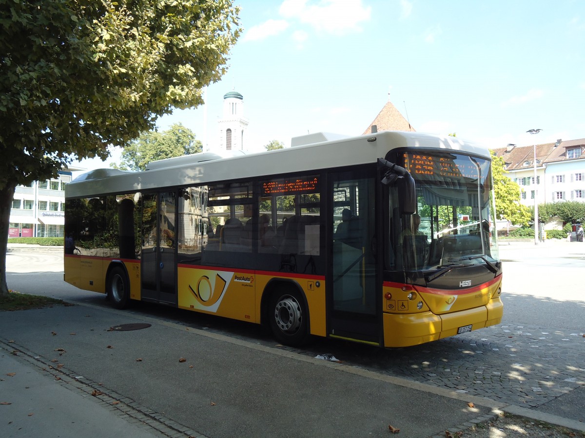 (146'805) - Steiner, Messen - SO 157'254 - Scania/Hess am 31. August 2013 in Solothurn, Amthausplatz