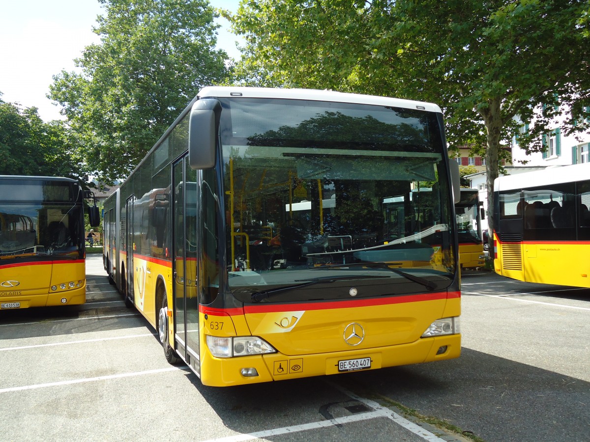 (146'914) - PostAuto Bern - Nr. 637/BE 560'407 - Mercedes am 1. September 2013 in Burgdorf, Markthalle