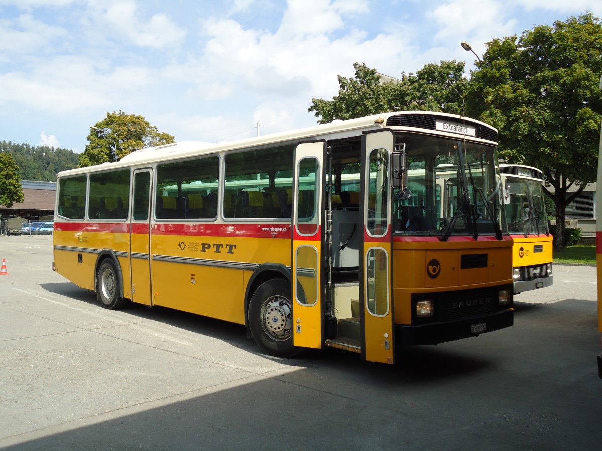 (146'926) - Bernair, Mnsingen - BE 651'182 - Saurer/Tscher (ex Schebath, Lauerz; ex Albin, Fllanden; ex Heim, Flums) am 1. September 2013 in Burgdorf, AMP