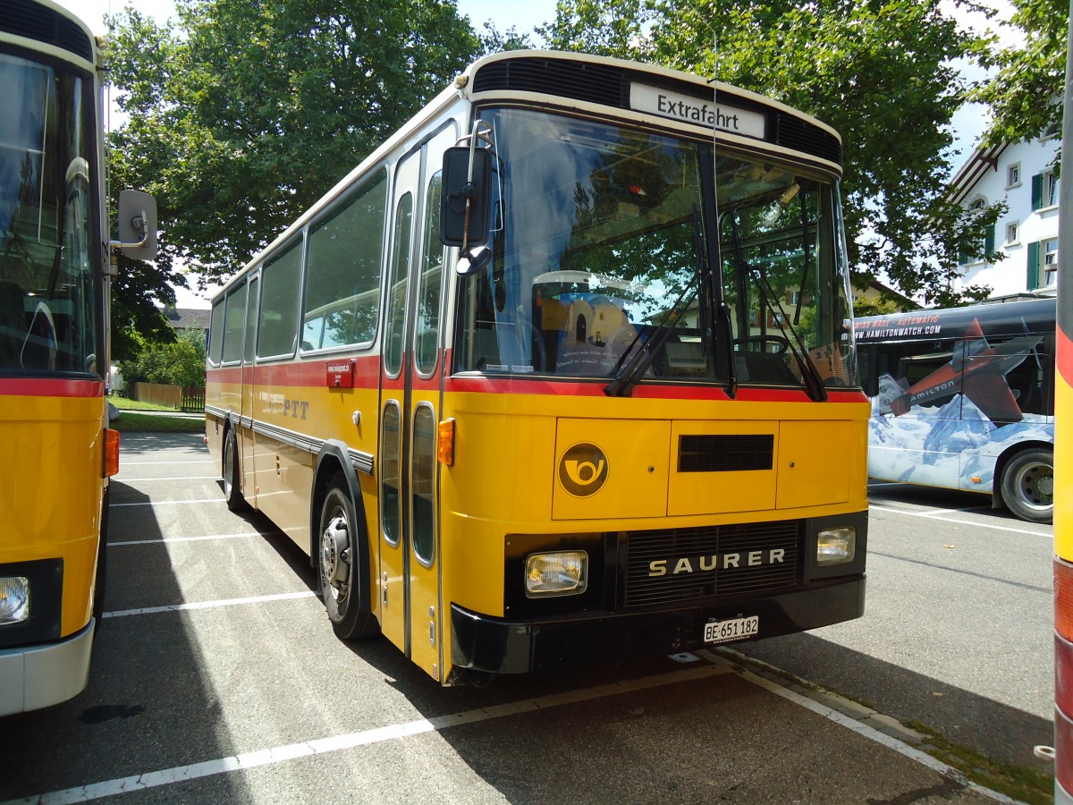 (146'961) - Bernair, Mnsingen - BE 651'182 - Saurer/Tscher (ex Schebath, Lauerz; ex Albin, Fllanden; ex Heim, Flums) am 1. September 2013 in Burgdorf, Markthalle