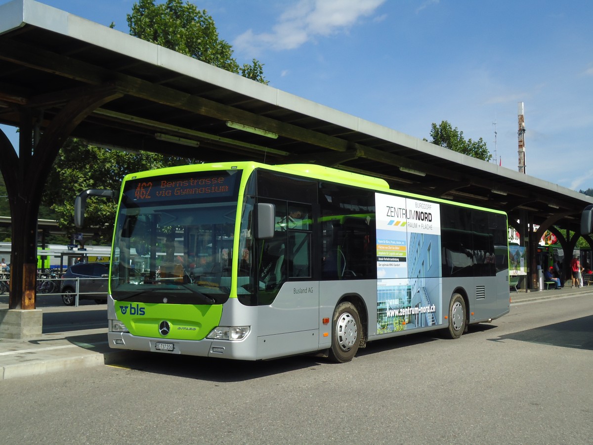 (146'967) - Busland, Burgdorf - Nr. 206/BE 737'206 - Mercedes am 1. September 2013 beim Bahnhof Burgdorf