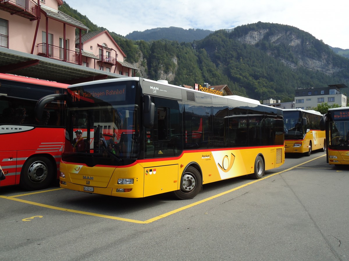 (146'979) - AVG Meiringen - Nr. 61/BE 422'461 - MAN/Gppel am 2. September 2013 in Meiringen, Postautostation