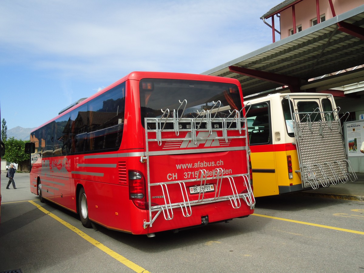 (146'986) - AFA Adelboden - Nr. 24/BE 26'701 - Setra am 2. September 2013 in Meiringen, Postautostation (Einsatz AVG M.)