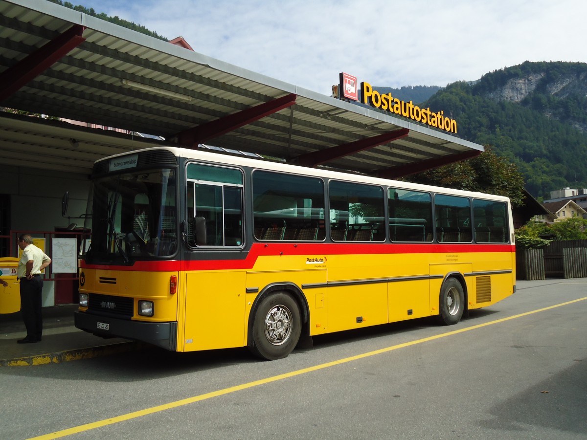 (146'996) - AVG Meiringen - Nr. 67/BE 402'467 - NAW/Hess (ex P 24'453) am 2. September 2013 in Meiringen, Postautostation