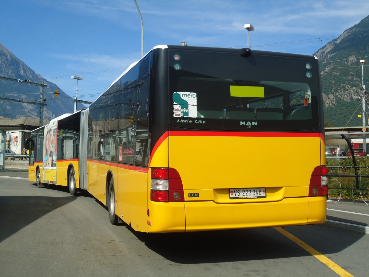 (147'336) - Buchard, Leytron - VS 223'348 - MAN am 22. September 2013 beim Bahnhof Martigny