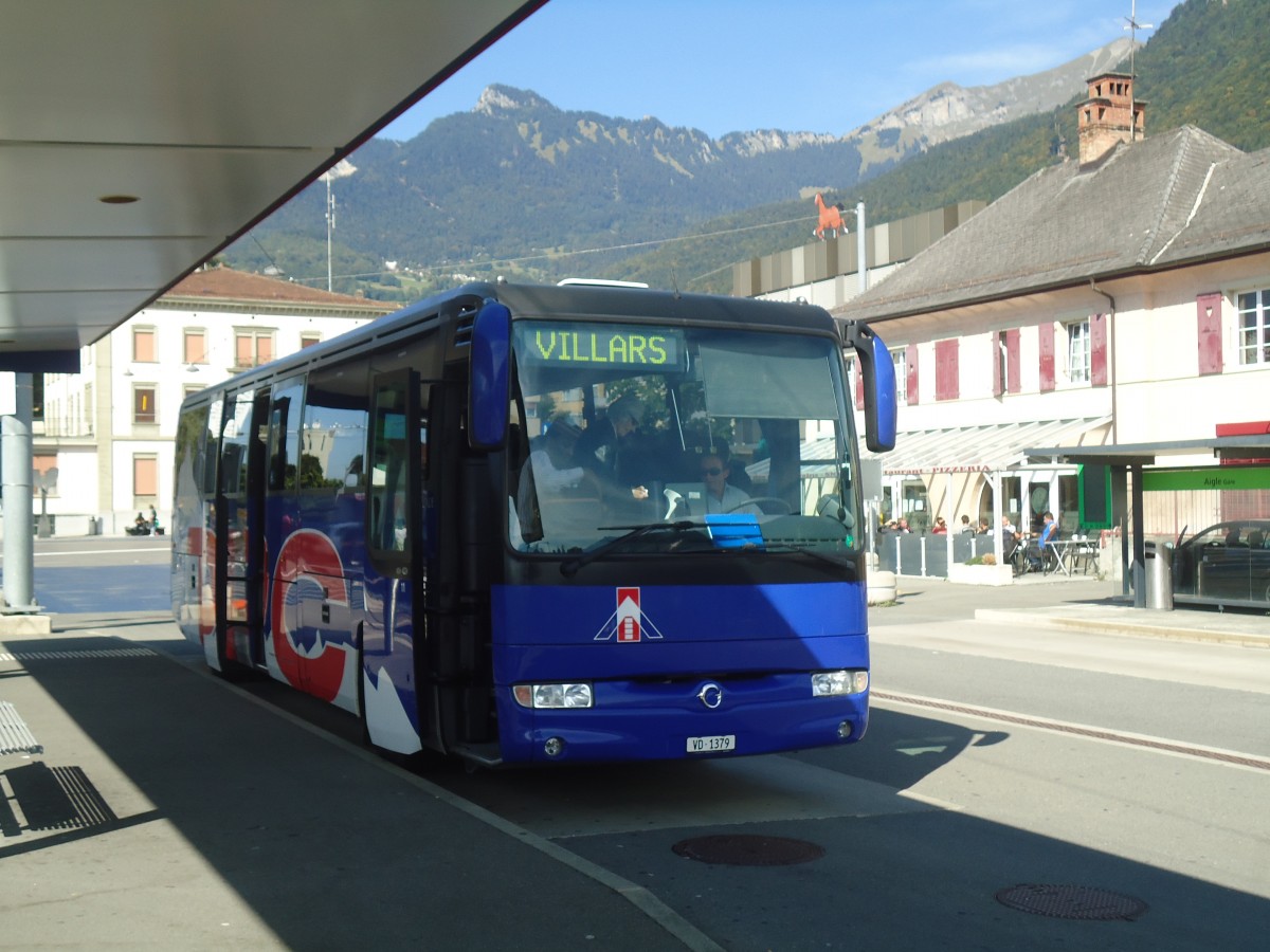 (147'342) - TPC Aigle - Nr. 11/VD 1379 - Irisbus am 22. September 2013 beim Bahnhof Aigle