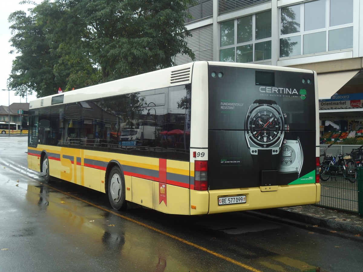 (147'496) - STI Thun - Nr. 99/BE 577'099 - MAN am 10. Oktober 2013 bei der Schifflndte Thun