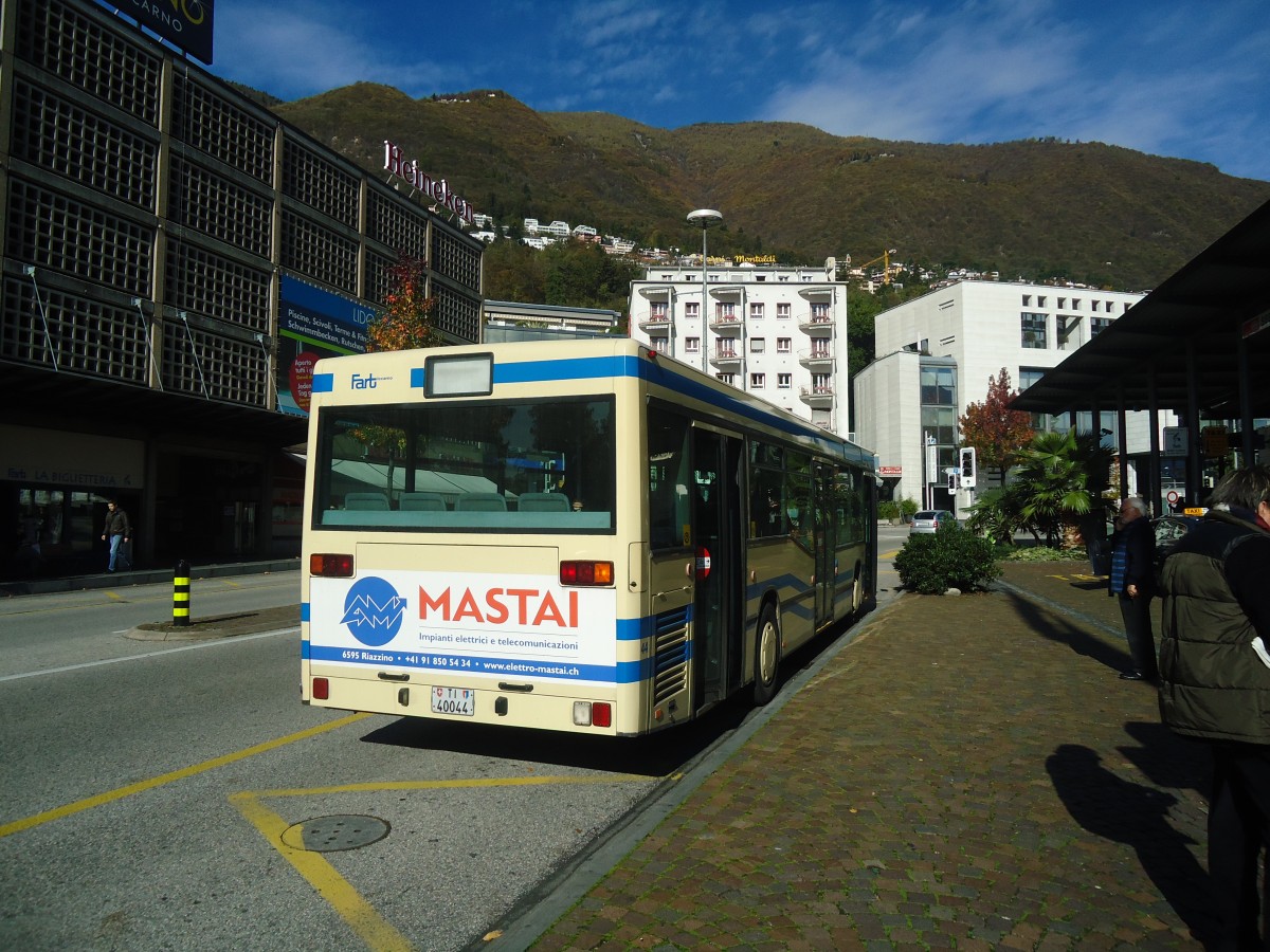 (147'630) - FART Locarno - Nr. 44/TI 40'044 - Mercedes am 5. November 2013 beim Bahnhof Locarno