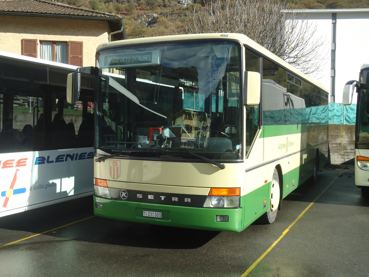 (147'873) - ABl Biasca - Nr. 1/TI 231'001 - Setra am 6. November 2013 in Biasca, Garage