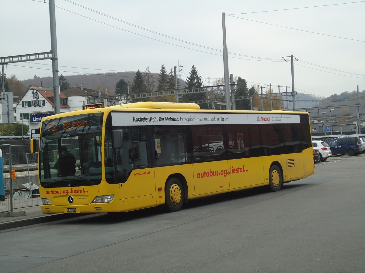 (148'103) - AAGL Liestal - Nr. 65/BL 28'804 - Mercedes am 17. November 2013 beim Bahnhof Liestal