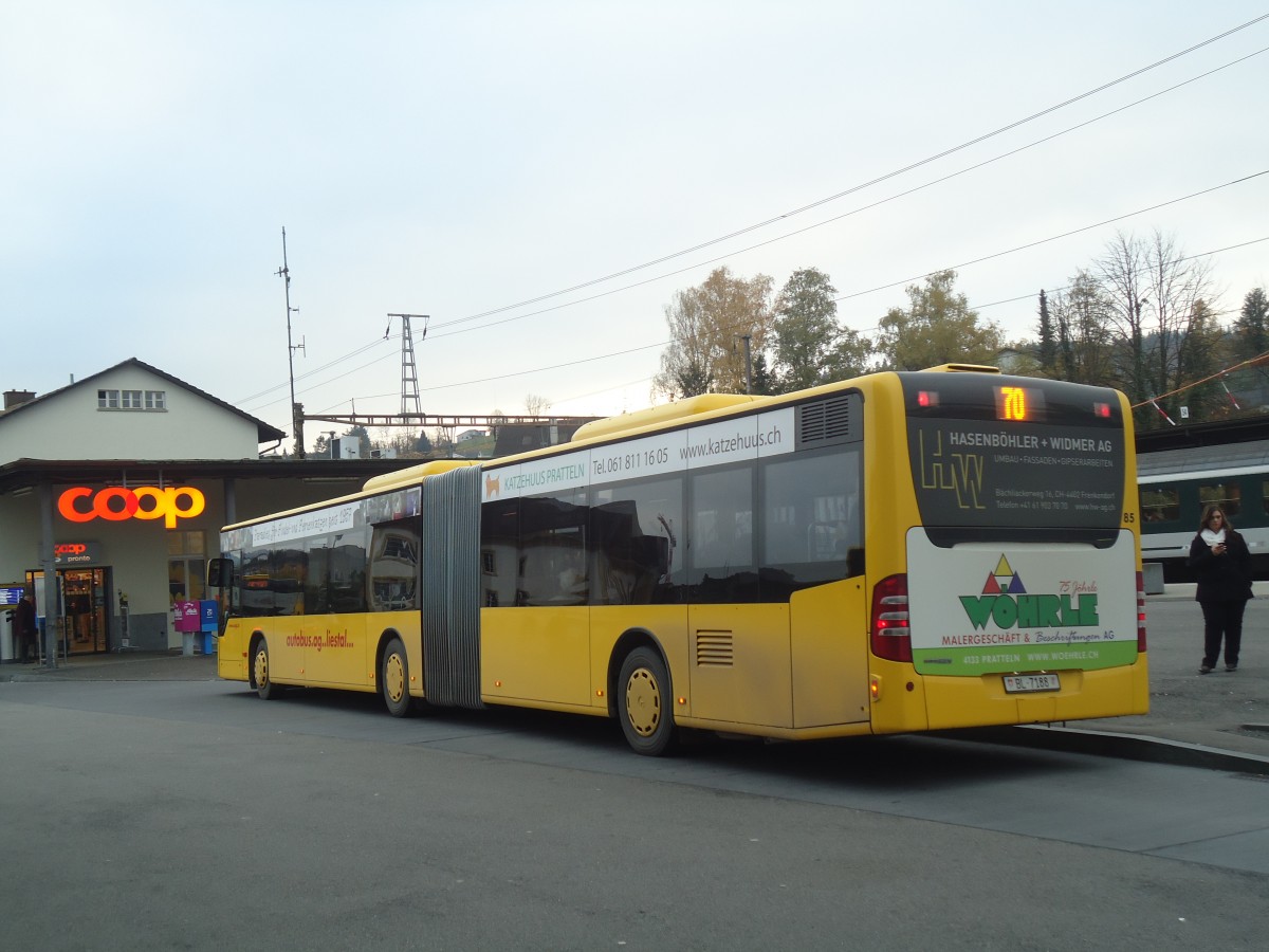 (148'120) - AAGL Liestal - Nr. 85/BL 7188 - Mercedes am 17. November 2013 beim Bahnhof Liestal