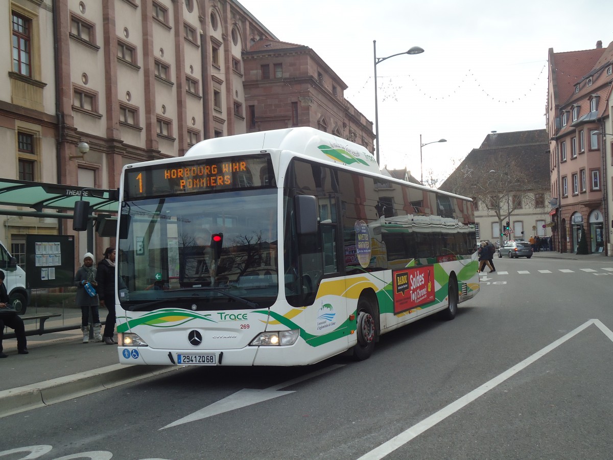 (148'189) - TRACE Colmar - Nr. 269/2941 ZQ 68 - Mercedes am 7. Dezember 2013 in Colmar, Thtre