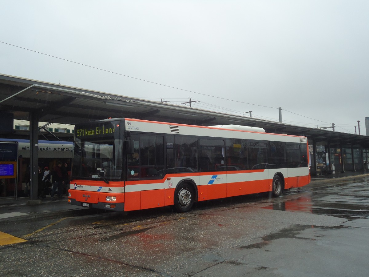 (148'509) - BOGG Wangen b.O. - Nr. 84/SO 22'056 - MAN am 26. Dezember 2013 beim Bahnhof Olten