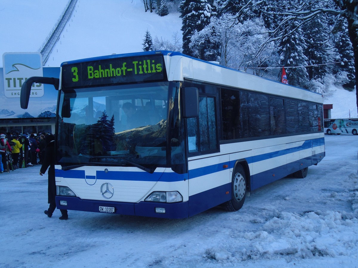 (148'520) - EAB Engelberg - Nr. 3/OW 10'187 - Mercedes/Hess (ex ZVB Zug Nr. 157; ex ZVB Zug Nr. 57) am 27. Dezember 2013 in Engelberg, Titlisbahnen