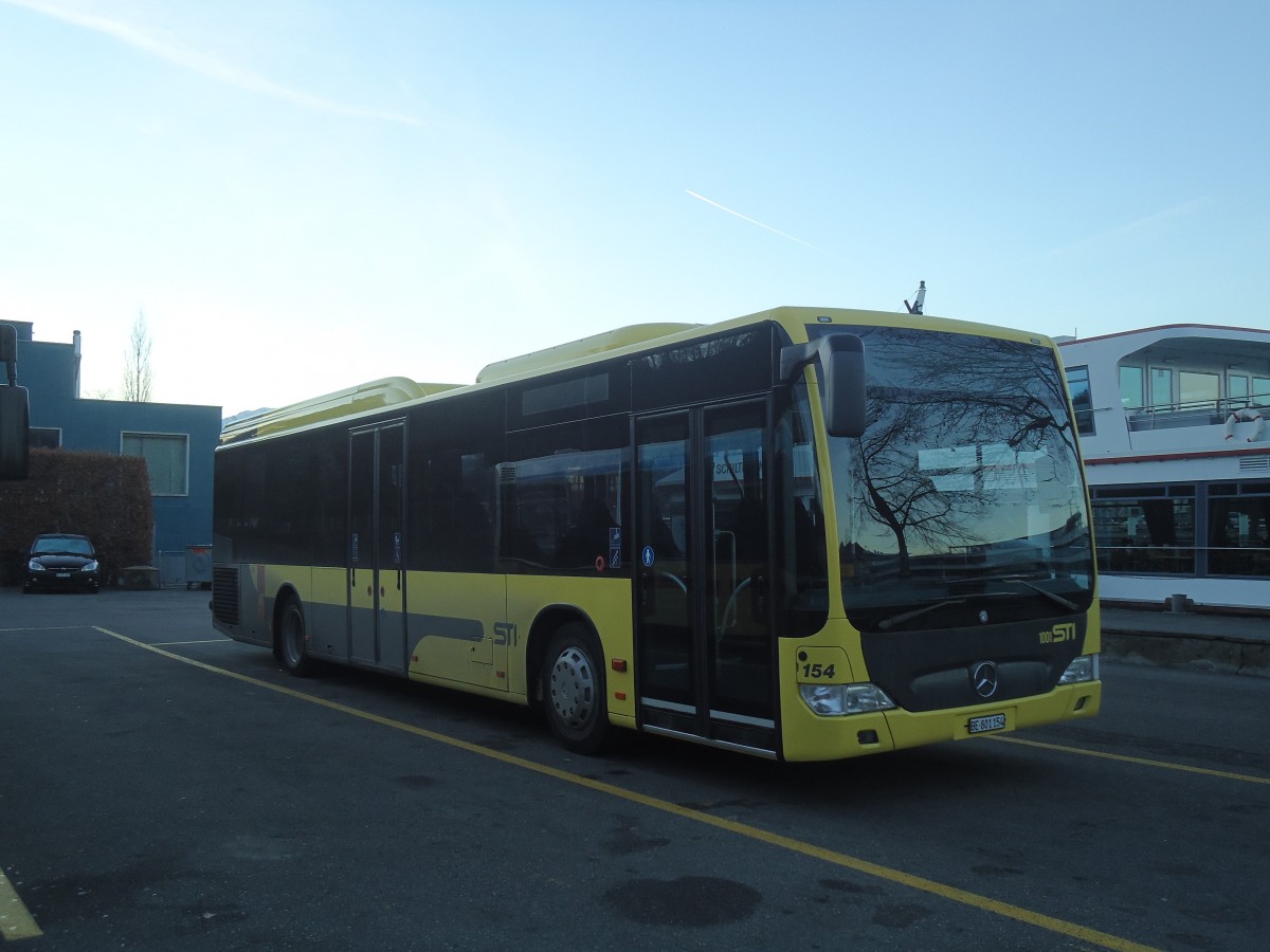 (148'599) - STI Thun - Nr. 154/BE 801'154 - Mercedes am 31. Dezember 2013 bei der Schifflndte Thun