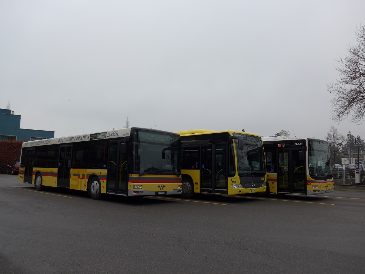 (148'649) - STI Thun - Nr. 99/BE 577'099 - MAN am 20. Januar 2014 bei der Schifflndte Thun