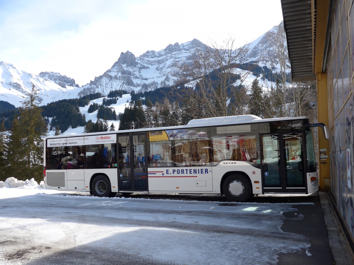 (148'839) - Portenier, Adelboden - Nr. 5/BE 26'710 - Setra am 15. Februar 2014 in Adelboden, Garage