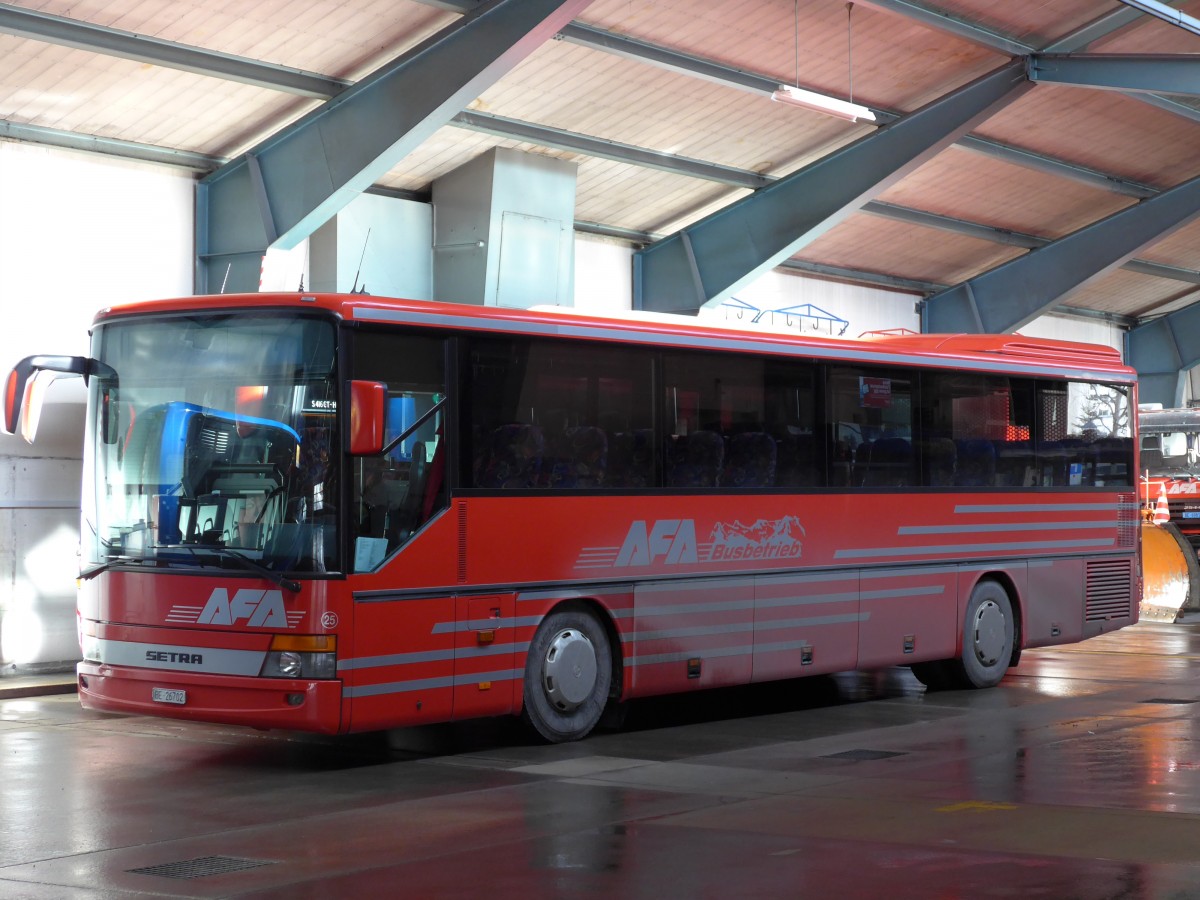 (148'853) - AFA Adelboden - Nr. 25/BE 26'702 - Setra (ex Nr. 12) am 15. Februar 2014 im Autobahnhof Adelboden