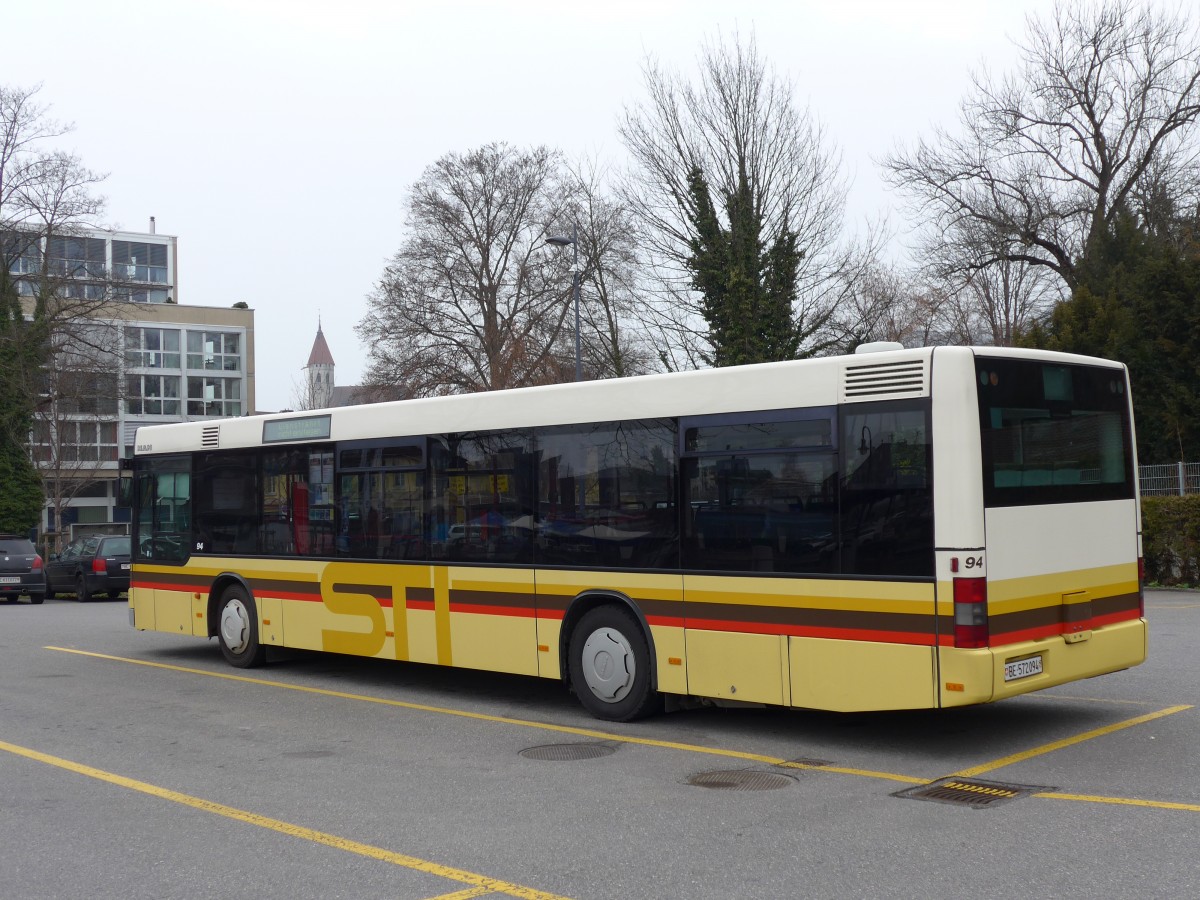 (149'351) - STI Thun - Nr. 94/BE 572'094 - MAN am 15. Mrz 2014 bei der Schifflndte Thun