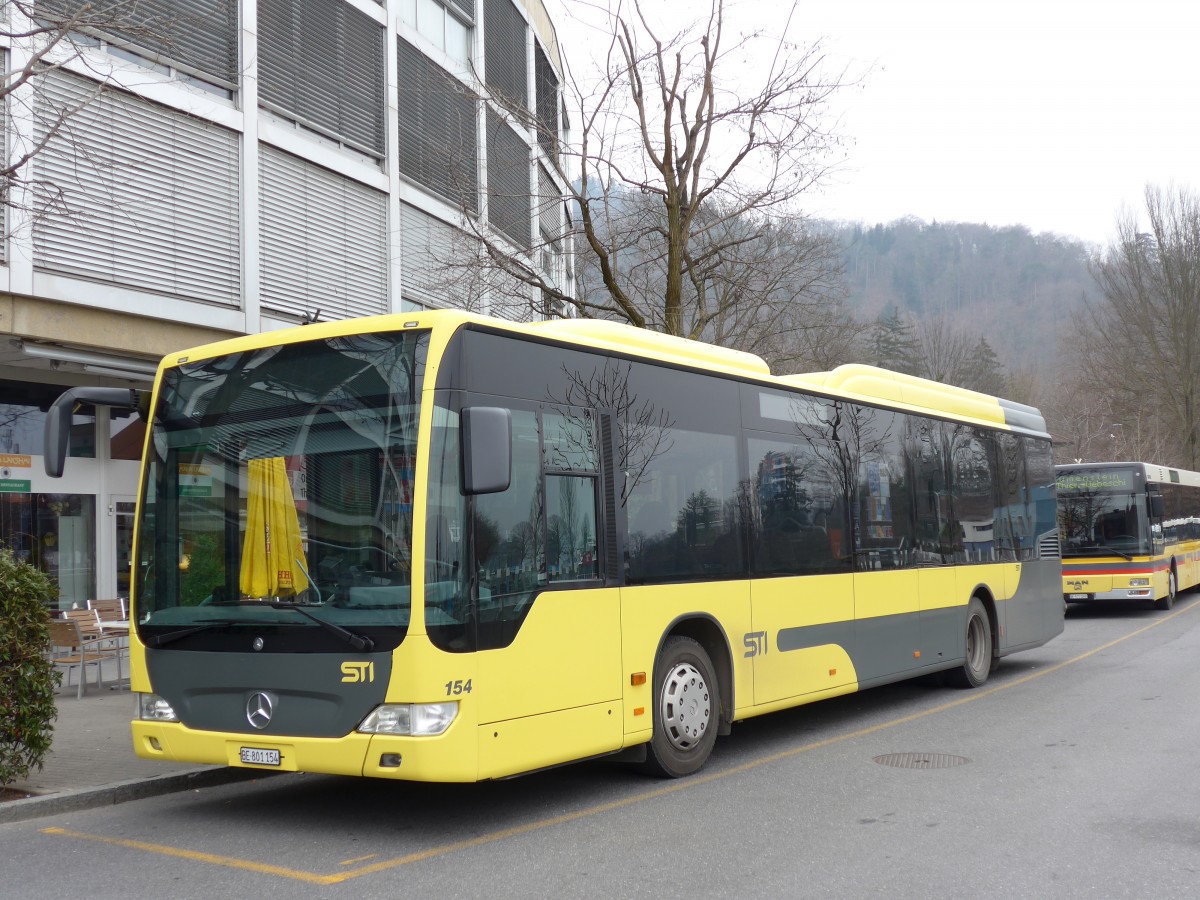 (149'356) - STI Thun - Nr. 154/BE 801'154 - Mercedes am 15. Mrz 2014 bei der Schifflndte Thun