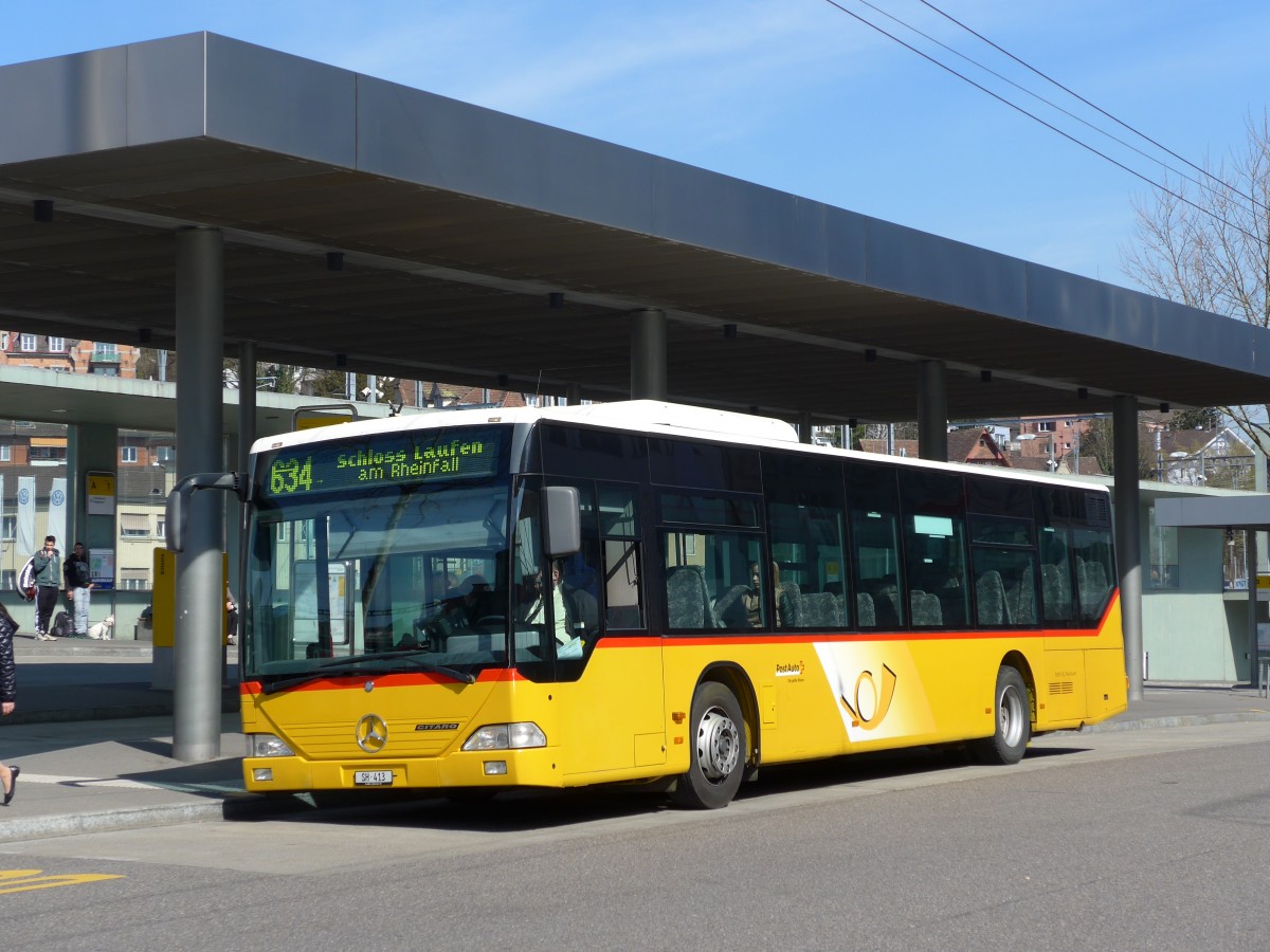 (149'407) - Rattin, Neuhausen - Nr. 50(13)/SH 413 - Mercedes (ex Nr. 34) am 29. Mrz 2014 beim Bahnhof Schaffhausen