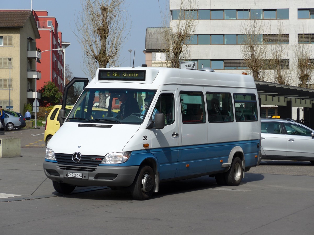 (149'463) - Limmat Bus, Dietikon - Nr. 28/ZH 726'128 - Mercedes am 31. Mrz 2014 beim Bahnhof Dietikon