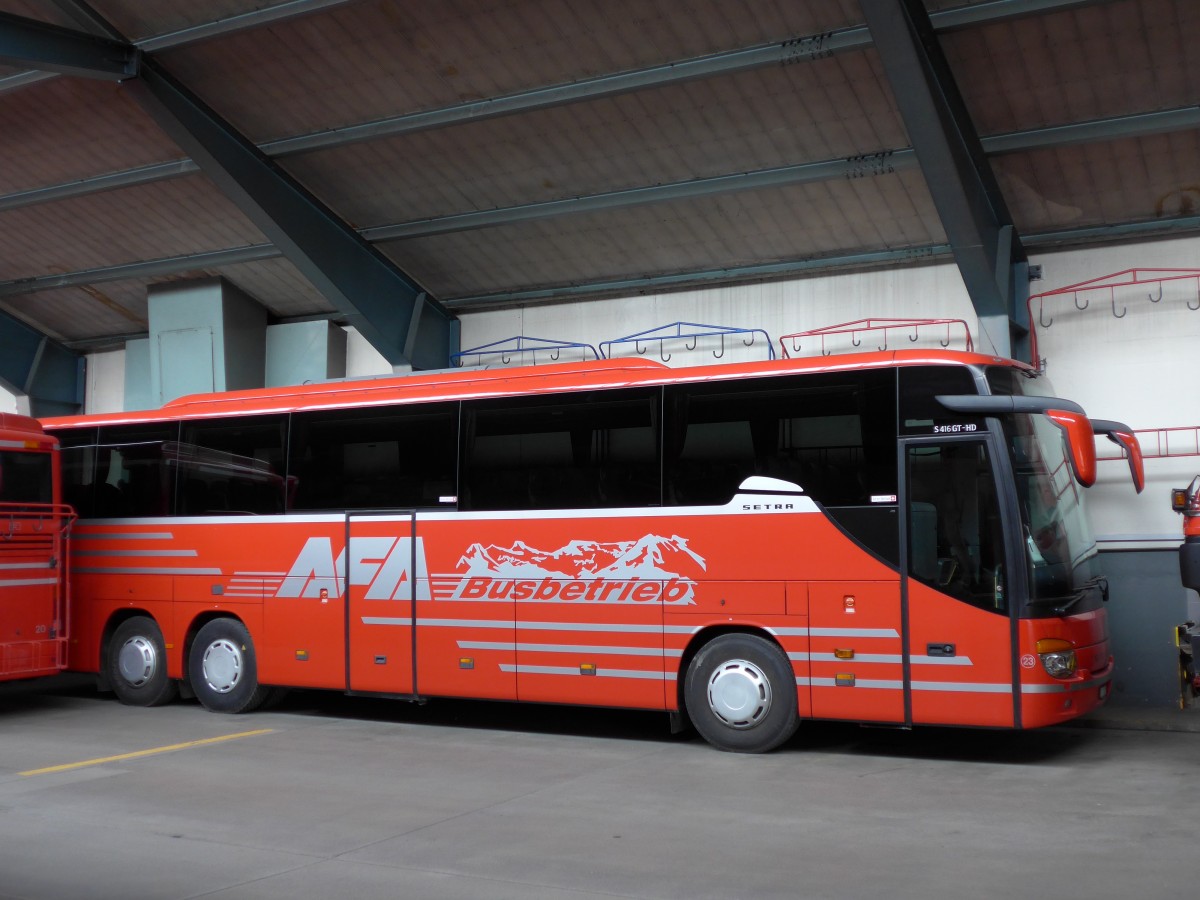 (149'607) - AFA Adelboden - Nr. 23/BE 26'709 - Setra (ex Blaguss, A-Wien Nr. 5402) am 12. April 2014 im Autobahnhof Adelboden