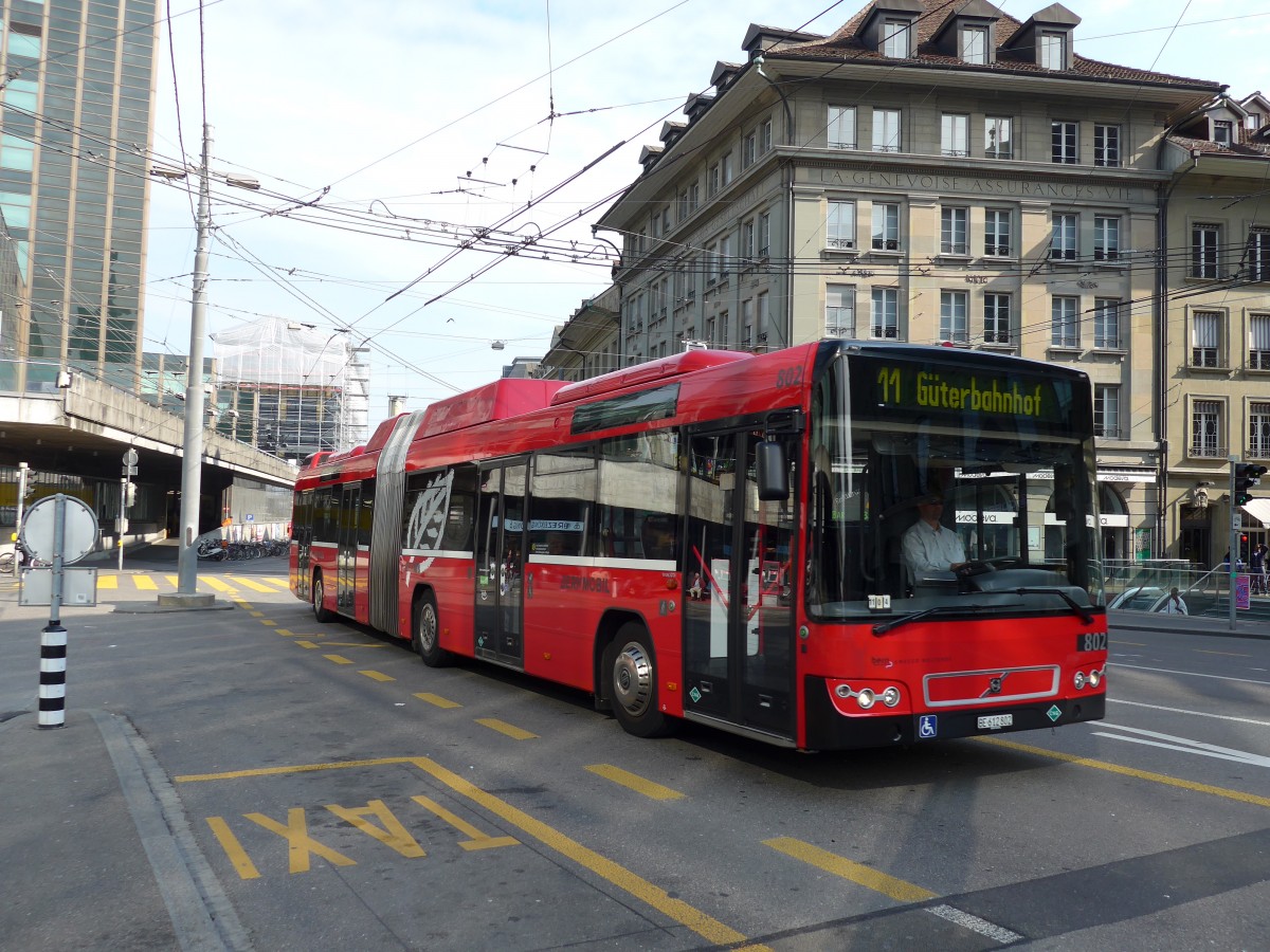 (149'628) - Bernmobil, Bern - Nr. 802/BE 612'802 - Volvo am 13. April 2014 beim Bahnhof Bern