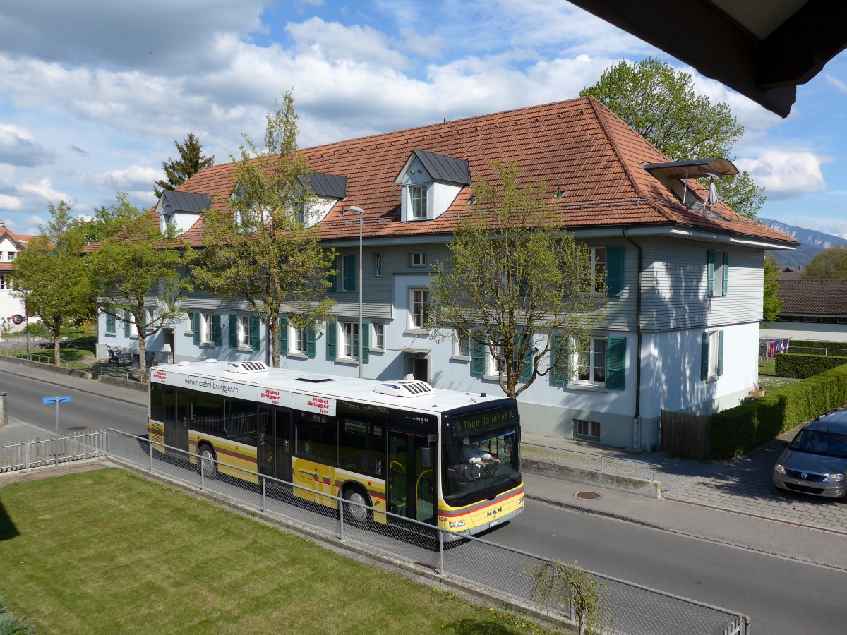 (149'695) - STI Thun - Nr. 130/BE 801'130 - MAN am 20. April 2014 in Thun-Lerchenfeld, Langestrasse