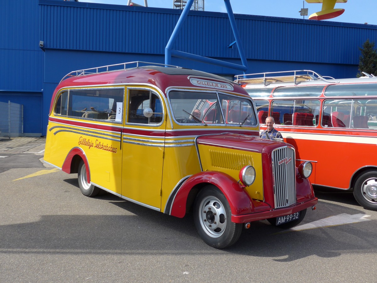 (149'755) - Aus Holland: Spierings, Rijkevoort - AM-99-32 - Opel (ex Gilleleje, DK-Selskabsbus) am 25. April 2014 in Sinsheim, Museum