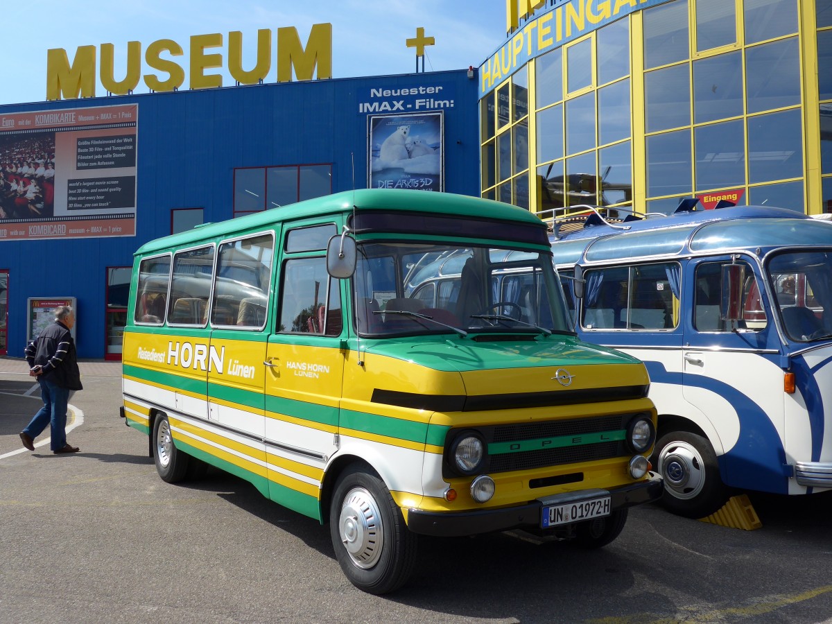 (149'765) - Horn, Lnen - UN 01'972H - Opel am 25. April 2014 in Sinsheim, Museum